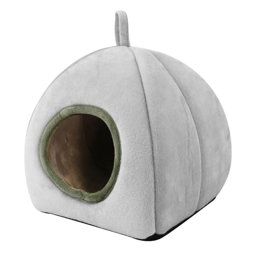 VICASKY Warmes Hamster Schlafnest aus Plüsch Geschlossenes Kleintierbett für Zwerghamster und Kleine Haustiere Tiefes Schlafhaus Winternest Xs von VICASKY