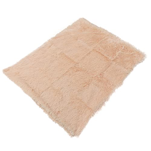 VICASKY Warmes Langfloriges Plüsch Pet Pad Doppellagige Schlafmatte für Hunde und Katzen Weiche Decke Apricot Vielseitig für Jahreszeiten Geeignet für Kleine bis Große Haustiere von VICASKY