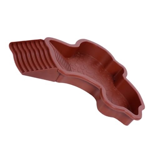 VICASKY Wasserdock mit Kletterrampe für Reptilien Multifunktionale Sonnenbade und Badegelegenheit für Aquatische Schildkröten und Frösche Rotbraun von VICASKY