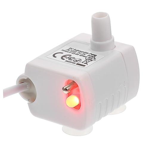 VICASKY Wasserpumpe für Haustiere Ersatzpumpe für Katzentrinkbrunnen mit Licht Kleine Effiziente Tauchpumpe Wasserspender für Katzen und Hunde Leise und Energieeffizient 5v Dc von VICASKY