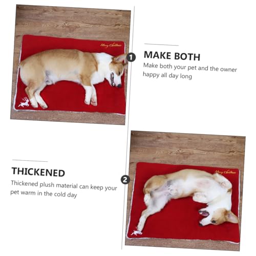 VICASKY Weiche Dicke Weihnachts Haustiermatte XL Kuscheliges Plüschmaterial Waschbar Warmes Hundebett und Katzenkissen mit Rentiermotiv für Winter und Gemütliche Tierruhe VICASKY Weiche Dicke Weihnachts Haustiermatte XL Kuscheliges Plüschmaterial Waschbar Warmes Hundebett und Katzenkissen mit Rentiermotiv für Winter und Gemütliche Tierruhe von VICASKY