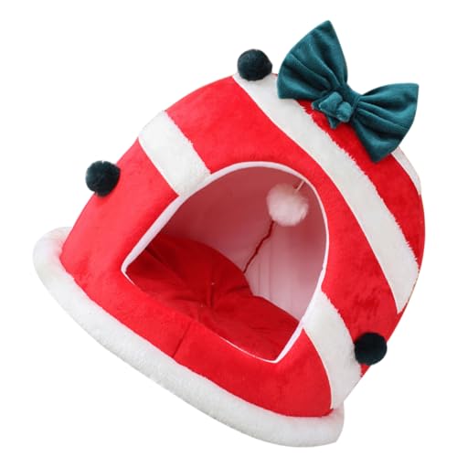 VICASKY Weihnachtliches Katzenbett für Kleine Haustiere Warmes und Waschbares Schlafnest für Katzen und Kleine Hunde Gemütliches Design für Winter VICASKY Weihnachtliches Katzenbett für Kleine Haustiere Warmes und Waschbares Schlafnest für Katzen und Kleine Hunde Gemütliches Design für Winter von VICASKY