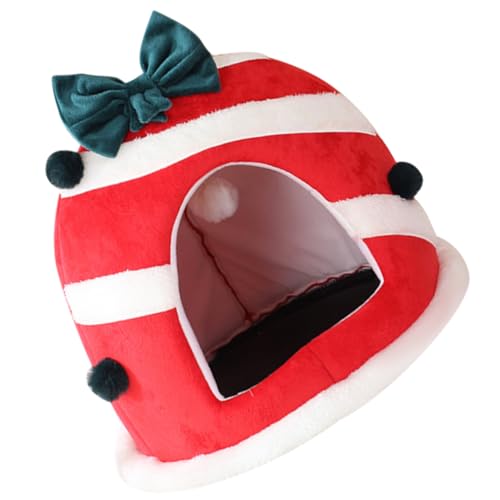 VICASKY Weihnachts Haustierbett Warmes Katzenbett für Kleine und Katzen Gemütliches Schlafversteck im Weihnachtsdesign für Gemütliche Schlafplätze VICASKY Weihnachts Haustierbett Warmes Katzenbett für Kleine und Katzen Gemütliches Schlafversteck im Weihnachtsdesign für Gemütliche Schlafplätze von VICASKY
