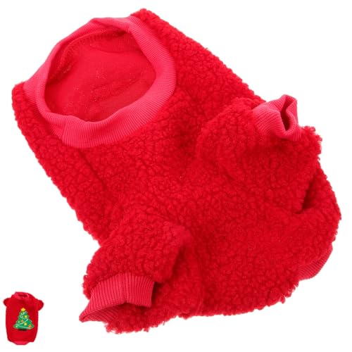 VICASKY Weihnachts Hundekleidung Gemütliches Kostüm Für Rote Weihnachtsbaum Winterbekleidung Für Haustiere Bequem Und Hautfreundlich Für Weihnachtsfeiern von VICASKY