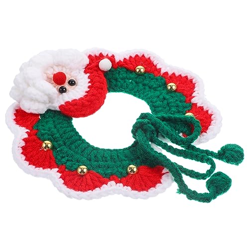 VICASKY Weihnachts Hundeschal für Katzen und Hunde Dekorativer Weihnachts Schal für Haustiere für Festlichkeiten Fotoshootings und Kalte Nächte Hochwertigem Strickstoff Einfach zu Tragen von VICASKY