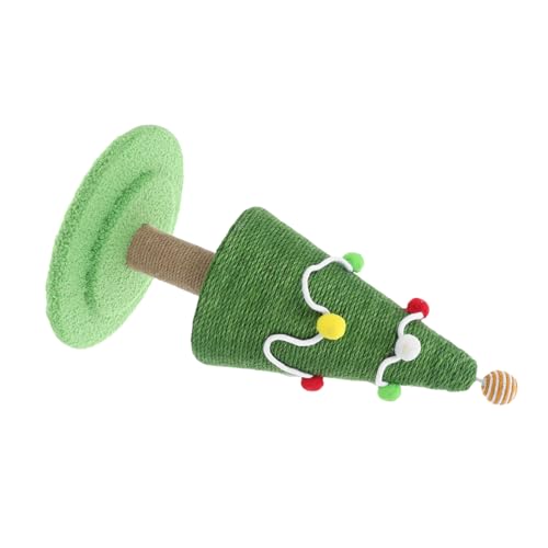 VICASKY Weihnachtsbaumkatze Ball Katzenkratzbäume für Wohnungskatzen Kätzchen Versorgung Kratzstange für Haustiere Kätzchen Kratzbaum Weihnachtskatzenkratzer Schaum Grün von VICASKY