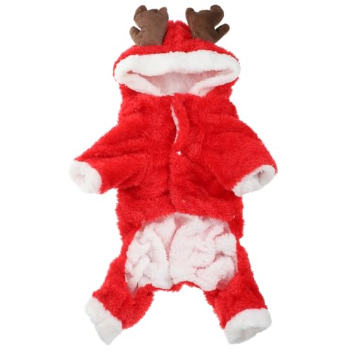 VICASKY Welpen Elchstil Outfit für Weihnachten Dicke Haustierkleidung Gemütlicher Fleece Hoodie für Kleine bis Mittlere Süßes Design für Outdoor Aktivitäten VICASKY Welpen Elchstil Outfit für Weihnachten Dicke Haustierkleidung Gemütlicher Fleece Hoodie für Kleine bis Mittlere Süßes Design für Outdoor Aktivitäten von VICASKY