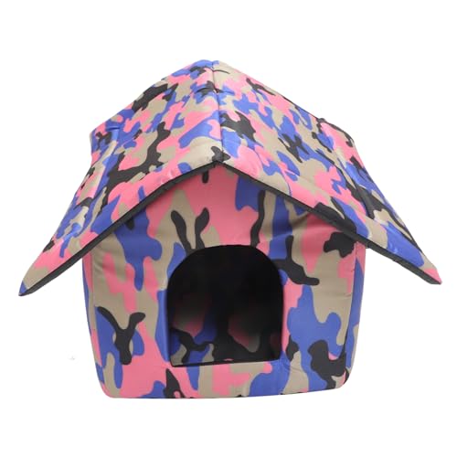 VICASKY Wetterfestes Isoliertes Beheiztes Outdoor Katzenhaus für Winter Erhöhtes Katzenhaus für Draußen Windgeschützte Haustierunterkunft Geeignet für Freigängerkatzen und Hunde von VICASKY
