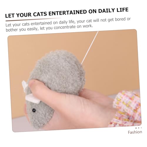 VICASKY Wind Up für Katzen Interaktives Katzenspielzeug mit Realistischem Mäuse Design Windbetriebene Bewegung Fördert Geeignet für Drinnen und Draußen von VICASKY