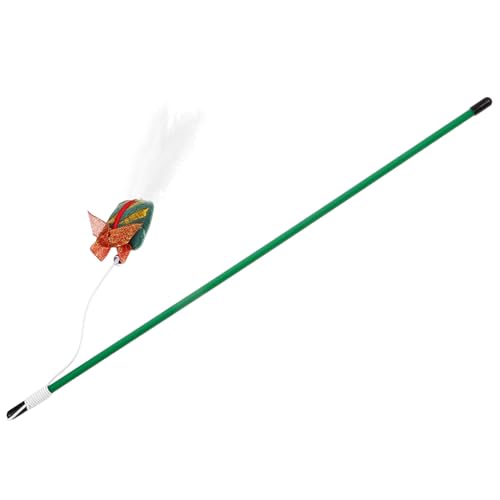 VICASKY Xmas Katzen Plüsch Stab mit Glocke und Federn Interaktiver Tragbarer Katzenteaser für Lustige Bewegung und Training Sicheres Leichtes Weihnachts Katzenangel VICASKY Xmas Katzen Plüsch Stab mit Glocke und Federn Interaktiver Tragbarer Katzenteaser für Lustige Bewegung und Training Sicheres Leichtes Weihnachts Katzenangel von VICASKY