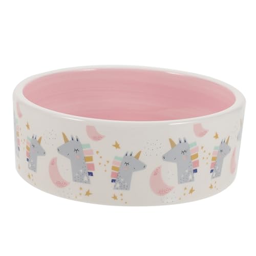 VICASKY hundefutternapf tierfutterbehälter pet Water Bowl näpfe für Katzen Katzennapf Futternapf für Haustiere Tierfutterautomat aus Keramik Futterautomat für Haustiere Rosa von VICASKY