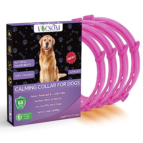 VICSOM Beruhigendes Halsband Hund, Leuchtende Hundeberuhigungshalsbänder, Pheromon Hund Beruhigungshalsband, wasserdicht, Angstlinderung, Anti-Stress-Hundehalsband mit 60 Tagen langer beruhigender von VICSOM