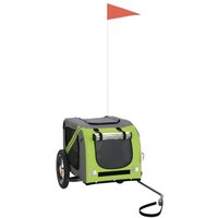 VidaXL Fahrradanhänger Hund 124 x 53 x 53 cm (L x B x H) grün von VIDAXL