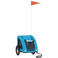 VidaXL Fahrradanhänger Hund 124x53x53cm (L x B x H) blau von VIDAXL