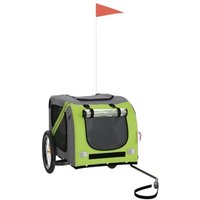 VidaXL Fahrradanhänger Hund 133,5 x 69 x 73,5 cm (L x B x H) grün von VIDAXL