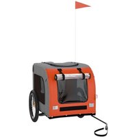 VidaXL Fahrradanhänger Hund 55 x 80 x 55 cm (L x B x H) orange von VIDAXL