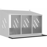 VidaXL Hühner-Nistkasten silber 64 cm, 80 cm, 59,5 cm von VIDAXL