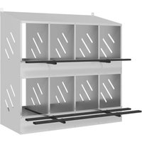 VidaXL Hühner-Nistkasten silber 79 cm, 1,066 m, 1,095 m von VIDAXL