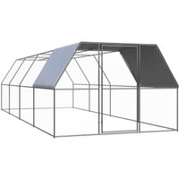 VidaXL Hühnerkäfig mit Teilüberdachung 3 m, 8 m, 2 m von VIDAXL