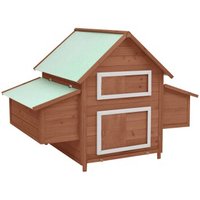 VidaXL Hühnerstall 150 x 96 x 110 cm (B x T x H) braun von VIDAXL