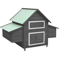 VidaXL Hühnerstall 150 x 96 x 110 cm (B x T x H) grau von VIDAXL