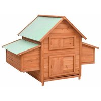 VidaXL Hühnerstall 150 x 96 x 110 cm (B x T x H) naturfarben von VIDAXL