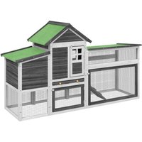 VidaXL Hühnerstall 186,5x58,5x113cm grau von VIDAXL