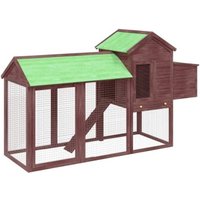 VidaXL Hühnerstall 193 x 65 x 117 cm (L x B x H) braun von VIDAXL