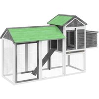 VidaXL Hühnerstall 193 x 65 x 117 cm (L x B x H) grau von VIDAXL
