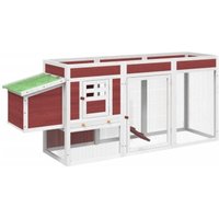VidaXL Hühnerstall 204 x 50 x 84 cm (L x B x H) braun von VIDAXL