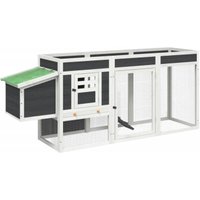 VidaXL Hühnerstall 204 x 50 x 84 cm (L x B x H) grau von VIDAXL