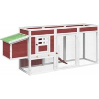 VidaXL Hühnerstall 204 x 50 x 84 cm (L x B x H) rosiges braun von VIDAXL