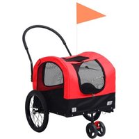 VidaXL Hunde 2-in-1 Fahrradanhänger & Jogger rot von VIDAXL