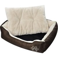 VidaXL Hundebett Braun und Beige 48 cm, 65 cm, 18 cm von VIDAXL