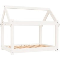 VidaXL Hundebett L (81x60x70 cm) aus Kiefernholz weiß von VIDAXL