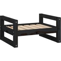 VidaXL Hundebett S (55,5x45,5x28 cm) aus Kiefernholz schwarz VidaXL Hundebett S (55,5x45,5x28 cm) aus Kiefernholz schwarz von VIDAXL