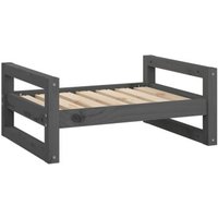 VidaXL Hundebett M (65,5x50,5x28 cm) aus Kiefernholz grau von VIDAXL