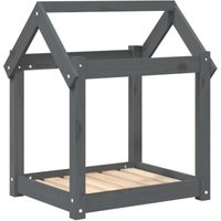 VidaXL Hundebett S (61x50x70 cm) aus Kiefernholz grau VidaXL Hundebett S (61x50x70 cm) aus Kiefernholz grau von VIDAXL