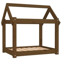 VidaXL Hundebett M (71x55x70 cm) aus Kiefernholz dunkelbraun von VIDAXL
