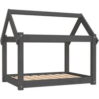 VidaXL Hundebett L (81x60x70 cm) aus Kiefernholz grau VidaXL Hundebett L (81x60x70 cm) aus Kiefernholz grau von VIDAXL