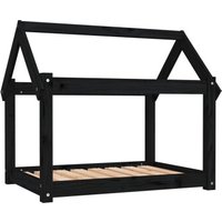 VidaXL Hundebett L (81x60x70 cm) aus Kiefernholz schwarz VidaXL Hundebett L (81x60x70 cm) aus Kiefernholz schwarz von VIDAXL