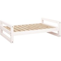 VidaXL Hundebett XL (95,5x65,5x28 cm) aus Kiefernholz weiß von VIDAXL