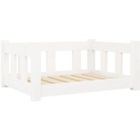 VidaXL Hundebett Massivholz Kiefer weiß/ beige 50,5 cm, 28 cm, 65,5 cm VidaXL Hundebett Massivholz Kiefer weiß/ beige 50,5 cm, 28 cm, 65,5 cm von VIDAXL
