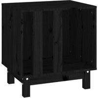 VidaXL Hundehütte Massivholz Kiefer Hundehöhle Hundebett schwarz 50 cm, 40 cm, 52 cm VidaXL Hundehütte Massivholz Kiefer Hundehöhle Hundebett schwarz 50 cm, 40 cm, 52 cm von VIDAXL