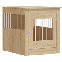 VidaXL Hundekäfig im Möbel-Stil eiche grau 80 cm, 64,5 cm, 71 cm von VIDAXL