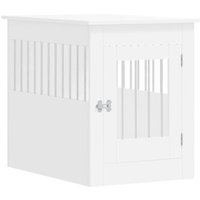 VidaXL Hundekäfig im Möbel-Stil weiß 80 cm, 55 cm, 68 cm von VIDAXL