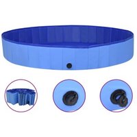 VidaXL Hunde-Pool blau 2 m, 30 cm von VIDAXL