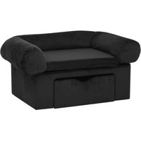 VidaXL Hundesofa Plüsch mit Schublade 75x50x38cm schwarz VidaXL Hundesofa Plüsch mit Schublade 75x50x38cm schwarz von VIDAXL