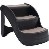 VidaXL Hundetreppe mit 3 Stufen (klappbar) schwarz von VIDAXL
