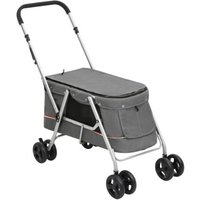 VidaXL Hundewagen 100x49x96 cm (L x B x H) grau von VIDAXL